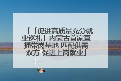 「促进高质量充分就业巡礼」内蒙古首家直播带岗基地 匹配供需双方 促进上岗就业