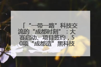 “一带一路”科技交流的“成都时刻”：大赛启动、项目签约，50项“成都造”黑科技吸引多国客商