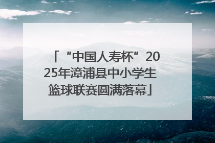 “中国人寿杯”2025年漳浦县中小学生篮球联赛圆满落幕