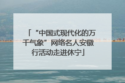 “中国式现代化的万千气象”网络名人安徽行活动走进休宁