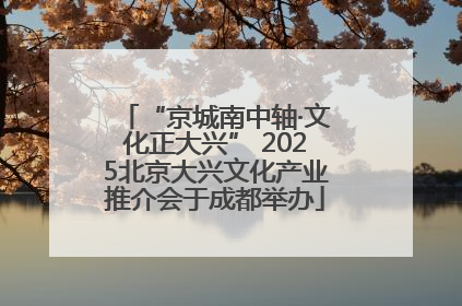 “京城南中轴·文化正大兴” 2025北京大兴文化产业推介会于成都举办
