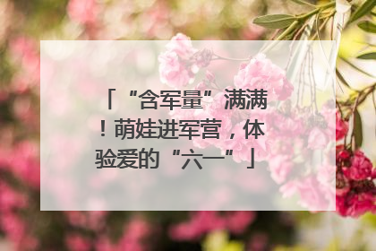 “含军量”满满！萌娃进军营，体验爱的“六一”