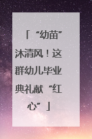 “幼苗”沐清风！这群幼儿毕业典礼献“红心”