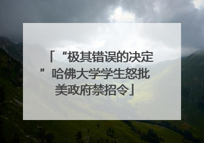 “极其错误的决定”哈佛大学学生怒批美政府禁招令