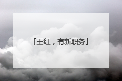 王红，有新职务