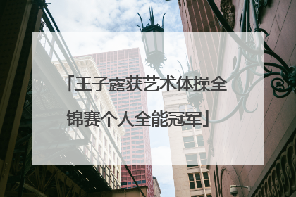王子露获艺术体操全锦赛个人全能冠军