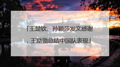 王楚钦、孙颖莎发文感谢，王励勤总结中国队表现