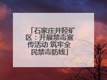 石家庄井陉矿区：开展禁毒宣传活动 筑牢全民禁毒防线