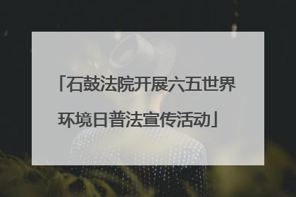 石鼓法院开展六五世界环境日普法宣传活动