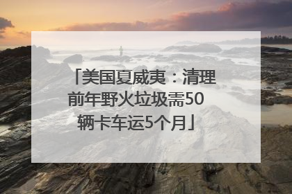 美国夏威夷：清理前年野火垃圾需50辆卡车运5个月