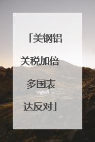 美钢铝关税加倍 多国表达反对