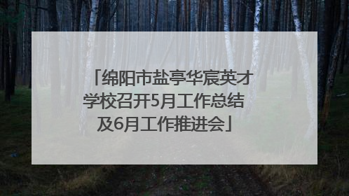 绵阳市盐亭华宸英才学校召开5月工作总结及6月工作推进会