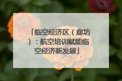临空经济区（廊坊）：航空培训赋能临空经济新发展