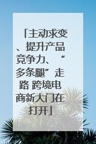 主动求变、提升产品竞争力、“多条腿”走路 跨境电商新大门在打开