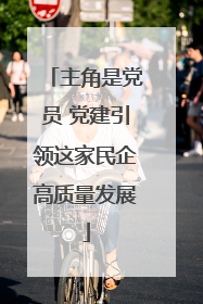 主角是党员 党建引领这家民企高质量发展