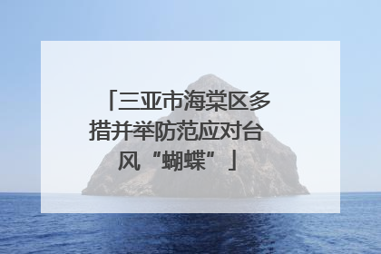 三亚市海棠区多措并举防范应对台风“蝴蝶”