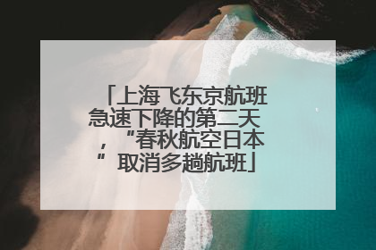 上海飞东京航班急速下降的第二天，“春秋航空日本”取消多趟航班