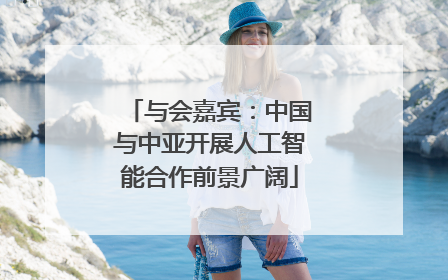 与会嘉宾：中国与中亚开展人工智能合作前景广阔