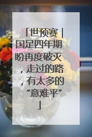 世预赛｜国足四年期盼再度破灭，走过的路，有太多的“意难平”