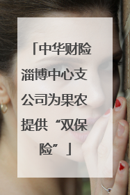 中华财险淄博中心支公司为果农提供“双保险”
