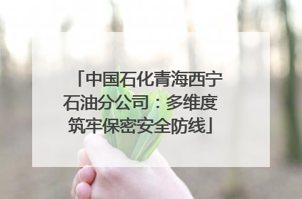 中国石化青海西宁石油分公司：多维度筑牢保密安全防线