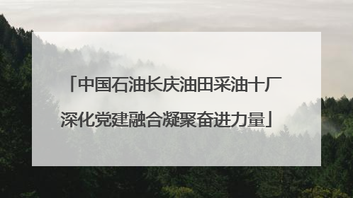 中国石油长庆油田采油十厂深化党建融合凝聚奋进力量