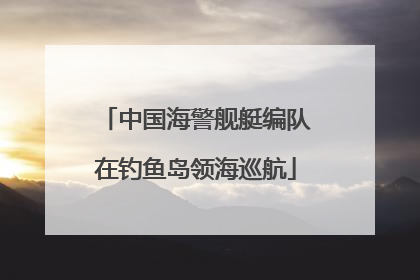 中国海警舰艇编队在钓鱼岛领海巡航