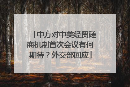 中方对中美经贸磋商机制首次会议有何期待？外交部回应