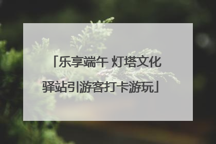 乐享端午 灯塔文化驿站引游客打卡游玩