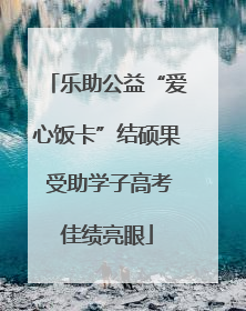 乐助公益“爱心饭卡”结硕果 受助学子高考佳绩亮眼