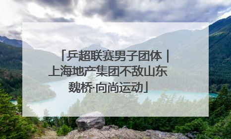 乒超联赛男子团体｜上海地产集团不敌山东魏桥·向尚运动
