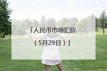 人民币市场汇价（5月29日）