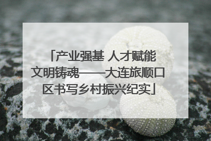 产业强基 人才赋能 文明铸魂——大连旅顺口区书写乡村振兴纪实