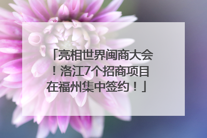 亮相世界闽商大会！洛江7个招商项目在福州集中签约！