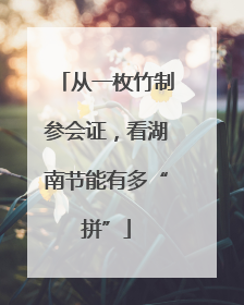 从一枚竹制参会证，看湖南节能有多“拼”