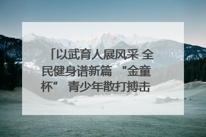 以武育人展风采 全民健身谱新篇 “金童杯” 青少年散打搏击邀请赛圆满落幕