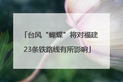 台风“蝴蝶”将对福建23条铁路线有所影响