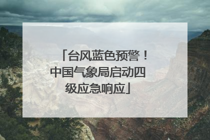 台风蓝色预警！中国气象局启动四级应急响应