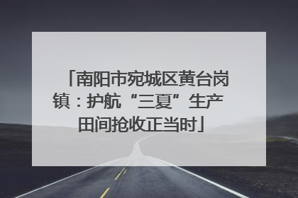 南阳市宛城区黄台岗镇：护航“三夏”生产 田间抢收正当时