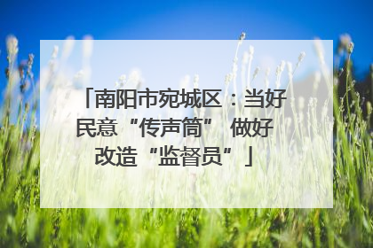 南阳市宛城区：当好民意“传声筒” 做好改造“监督员”