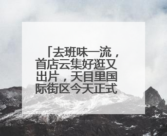 去班味一流，首店云集好逛又出片，天目里国际街区今天正式开街