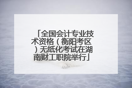 全国会计专业技术资格（衡阳考区）无纸化考试在湖南财工职院举行