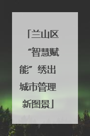 兰山区“智慧赋能”绣出城市管理新图景