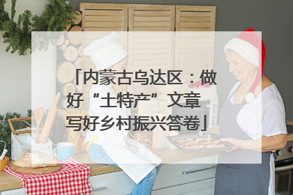 内蒙古乌达区：做好“土特产”文章 写好乡村振兴答卷