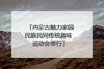 内蒙古魅力家园民族民间传统趣味运动会举行