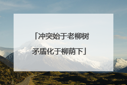 冲突始于老柳树 矛盾化于柳荫下