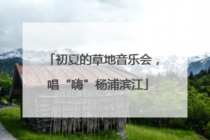 初夏的草地音乐会，唱“嗨”杨浦滨江