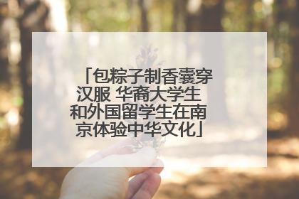 包粽子制香囊穿汉服 华裔大学生和外国留学生在南京体验中华文化