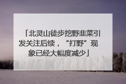 北灵山徒步挖野韭菜引发关注后续，“打野”现象已经大幅度减少