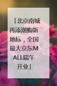北京南城再添潮购新地标，全国最大京东MALL端午开业